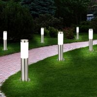 Lampe sur pied d'extérieur Lampe sur pied de jardin en acier inoxydable  anthracite Spot de terrasse à 3 piliers dans un ensemble comprenant des  ampoules LED