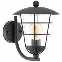 Applique d'extérieur VINTAGE lanterne noir éclairage de façade de jardin lampe de patio Eglo 94834