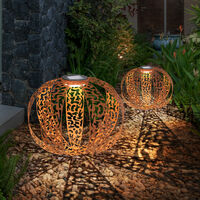 3x lampe boule lumineuse enfichable lampe de jardin lampe solaire d' extérieur, lampe solaire enfichable, interrupteur