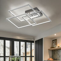 Plafonnier Plafonnier LED plafonnier moderne salon, brillant, 1x LED 25W 2200Lm 3000K, LxlxH 48x8,5x48 cm, WOFI 9487.03.63.9485