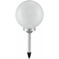 Lampe solaire LED boule lumineuse 30 cm – Piquet de sol IP44 – 4x LED blanc chaud – Autonomie 6h – Pour éclairage extérieur – Kynast