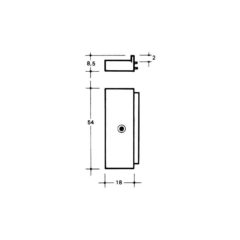 Loqueteau magnétique MS6 ARELEC - Blanc - Force 6 Kg - MS6BLANC