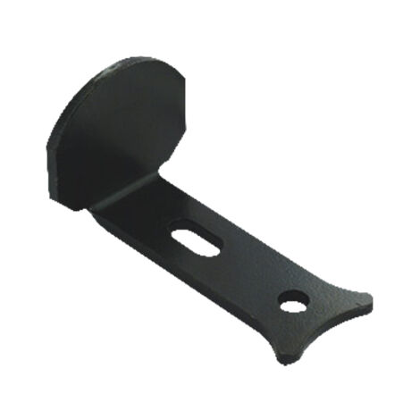 Arrêt dardenne coudé - Décor : Noir - Epaisseur : 4 mm - Hauteur : 35 mm - Largeur : 39 mm - Longueur : 67 mm - Matériau : Acier - TORBEL INDUSTRIE SA