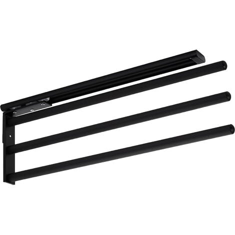 Porte torchon coulissant noir - Hauteur : 148 mm - Nombre de bras : 3 - ITAR