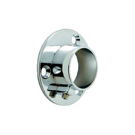 Naissance avec embase zamac pour tube penderie - Diamètre embase : 42 mm - Pour tube de diamètre : 16 mm - DUVAL-BILCOCQ