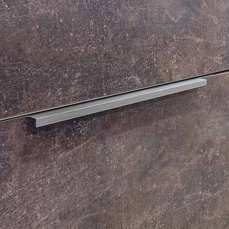 Itar – Poignée de meuble aluminium 997 mm – Finition inox brossé – Largeur 45 mm – Fixation au dos de la façade