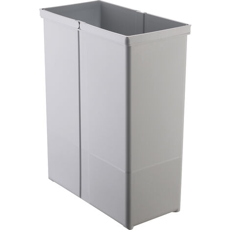 Seau pour poubelle 40 L – Double poignée – Hauteur 505 mm – Largeur 223 mm – Longueur 418 mm – Décor gris – Wesco