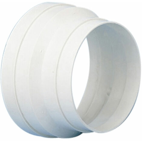 Unelvent – Réducteur plastique circulaire 100mm à 80mm – Réduction conique male/male – PVC M1 – 860407