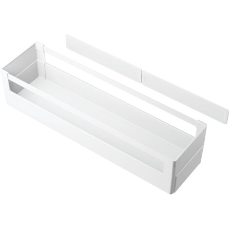 Boites de rangement avec barres de métal - Décor : Blanc - Longueur : 448 mm - GOLLINUCCI