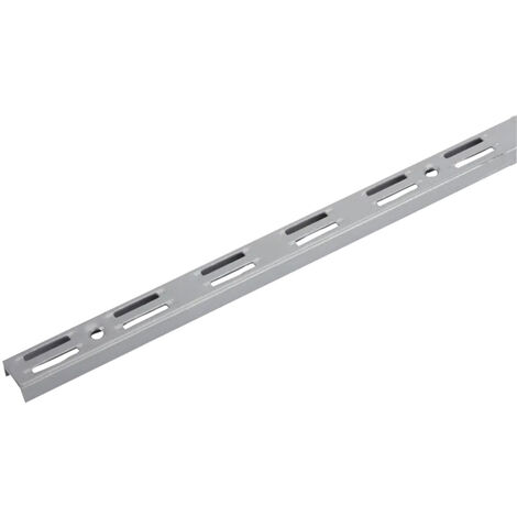 Crémaillère double perforation - Décor : Gris aluminium - Longueur : 1000 mm - RAL : 9006 - ELEMENT SYSTEM