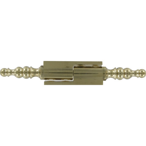 Decayeux – Paumelle universelle en laiton poli – Hauteur platine 70 mm – Hauteur totale 130 mm – Pour portes et fenêtres