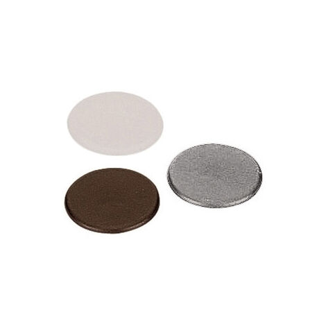 Hettich – Cache-vis décor blanc pour panneaux 16/19mm – Plastique – Vendu à l'unité – Pour excentrique sans collerette