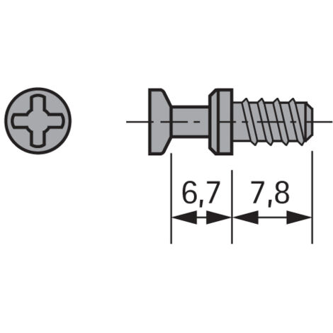 Goujon rapid s du 324 - Diamètre perçage : 8 mm - Longueur de serrage : 20  mm - Matériau : Acier / Plastique - Décor 