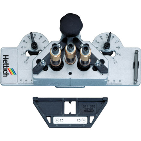 Hettich – Gabarit de perçage pour charnières invisibles Ø35mm – Réglage décalage 2 à 8mm – Compatible perceuse traditionnelle – Kit complet