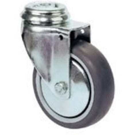 Roulette pivotante ø100 - Hauteur totale : 135 mm - Charge : 100 kg - Blocage : Sans - TENTE (1/2)