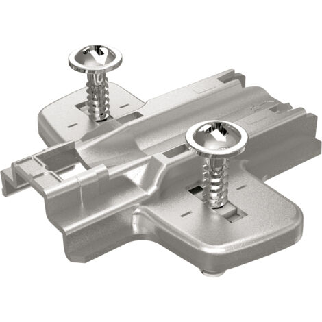 Hettich – Embase cruciforme à visser 1,5 mm – Pour charnières Sensys et Intermat – Vis spéciales prémontées – Réglage vertical ± 2 mm