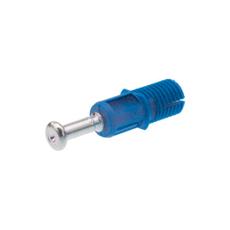 Hettich – Goujon à expansion Ø8mm – Longueur de serrage 20mm – Acier/plastique bleu zingué – Montage rapide sans outillage