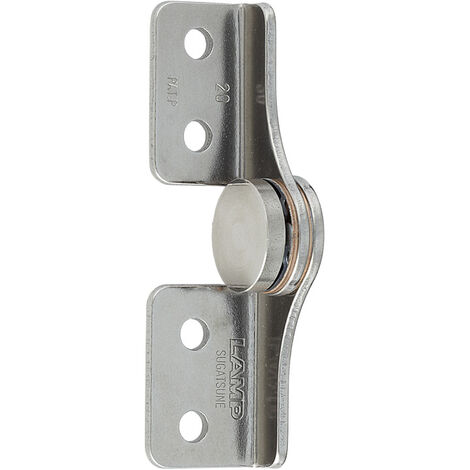 Charnière inox à frein pour meuble – Sens gauche – Charge maximale 30 kgf/cm – Longueur 66 mm – Largeur 19 mm – Vendu à l'unité – Sugatsune
