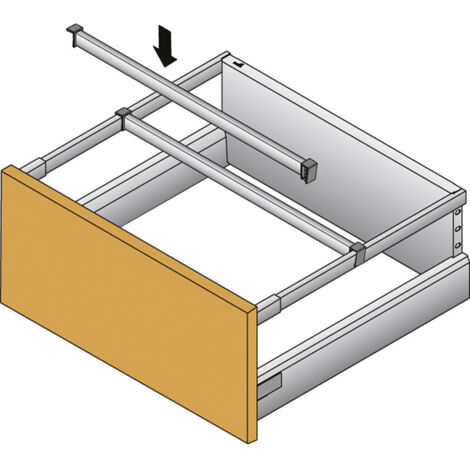 Bandeau de séparation arcitech - Décor : Argent - Pour caisson de largeur : 600 mm - HETTICH