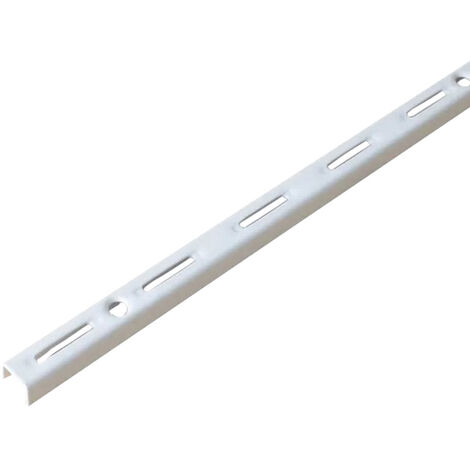 Crémaillère pour étagère 1000 mm – Acier laqué époxy – Pas de 50 – Compatible avec console simple – Décor blanc RAL 9003 – Element System