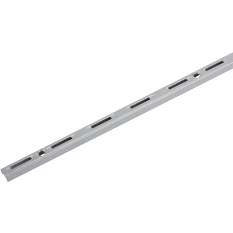 Crémaillère simple perforation - Décor : Gris aluminium - Longueur : 1000 mm - RAL : 9006 - ELEMENT SYSTEM