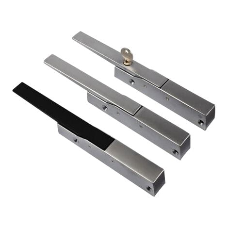 Loqueteau automatique pour porte épaisseur 22 - Décor : Chromé satiné / Noir - Serrure : Sans - FERMOD