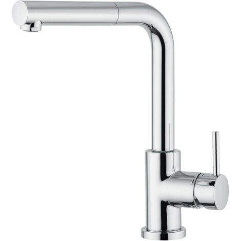 Mitigeur évier à bec haut orientable avec douchette - Décor : Chromé - Hauteur : 283 mm - Saillie : 202 mm - ITAR (1/3)