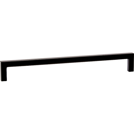 Poignée de meuble zamac noir mat – Entraxe 192 mm – Longueur 200,5 mm – Hauteur 28,5 mm – Épaisseur 8,5 mm – Fosun