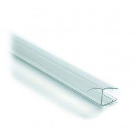 Joint d'étancheité bi-dureté translucide - Longueur : 2000 mm - Matériau :  PVC Translucide - Pour verre d'épaisseur : 6 à 8 mm - Version : Lèvre  déportée - ADLER