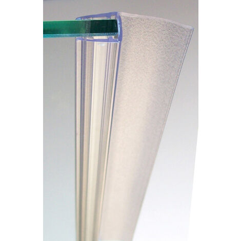 Joint d'étancheité bi-dureté translucide - Longueur : 2000 mm - Matériau : PVC Translucide - Pour verre d'épaisseur : 6 à 8 mm - Version : Lèvre déportée - ADLER