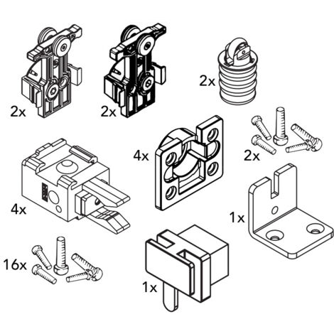 Garniture clipo 26 / 36 h is - Charge par vantail : 26 kg - HAWA (1/5)