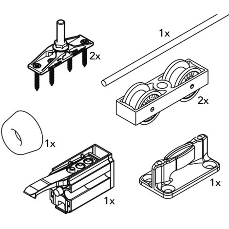 Garniture junior 80 z - Garniture : Pour 1 vantail - HAWA