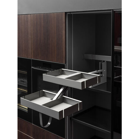 Etagère escamotable karlo 2 niveaux - Pour caisson de largeur : 900 mm - VIBO