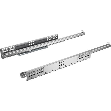 Coulisse pour tiroir bois push to open 25kg - Longueur : 450 mm - HETTICH (1/2)