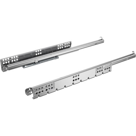Coulisse de tiroir bois quadro 2d push to open 25kg - Longueur : 500 mm - HETTICH
