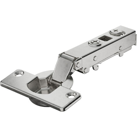 Charnière invisible inox clipsable avec amortisseur intégré dans le bras - Montage : En applique - HETTICH