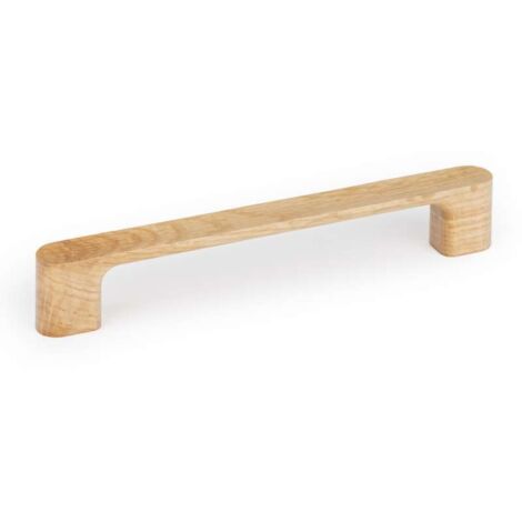 Poignée de meuble en bois chêne 160mm – Longueur 183mm – Hauteur 30,4mm – Vendu à l'unité – Pour design intérieur élégant – Fosun (1/3)