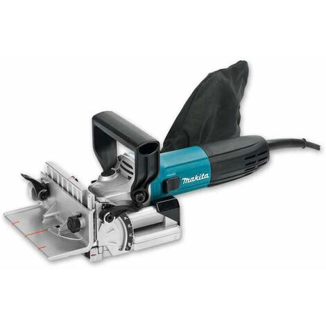 Makita – Fraiseuse pour lamelles 700W – Profondeur de plongée 20mm – Vitesse 11000 min-¹ – Semelle inclinable 0° à 90° (1/3)