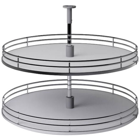 Tourniquet rond - Décor : Blanc / Fil chromé - Diamètre : 705 mm - Pour caisson : 800 x 800 mm - INOXA INDUSTRIE