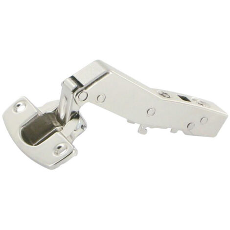 Hettich – Charnière invisible clipsable avec amortisseur – Entraxe 52 mm – Fixation à tourillons – Réglage latéral ±2 mm – Pour meubles d'angle 45° - 8639i-w45