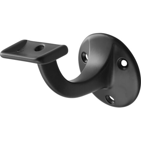 Support de rampe aluminium - Norme : PMR - Déport : 75 mm - Décor : Noir - FOSUN