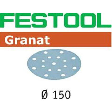 Abrasifs stickfix ø 150mm pour enduits, apprêts - granat - Grain : 80 - Quantité / boîte : 10 - FESTOOL