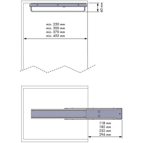 Porte-cintres coulissant - acier chromé et pvc gris argent - 15 kg - Longueur : 240 mm - MENAGE&CONFORT