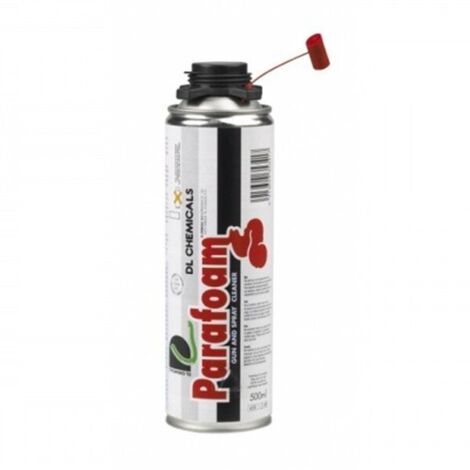 Dl Chemicals – Nettoyant mousse polyuréthane expansive pour pistolet NBS – Enlève mousse non durcie – 500ml – Application chantier humide