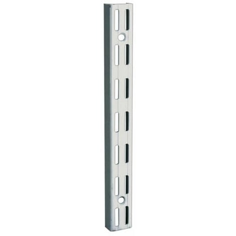 Crémaillère double en acier - entraxe 32 mm - Décor : Noir mat - Longueur : 2060 mm - RAL : 9005 - ELEMENT SYSTEM