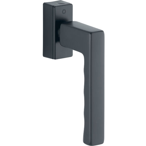 Hoppe – Poignée de fenêtre Toulon SecuForte – Vis 45 + 50 mm – Dépassement 32 à 42 mm – Décor noir mat – Verrouillage automatique - ud9024