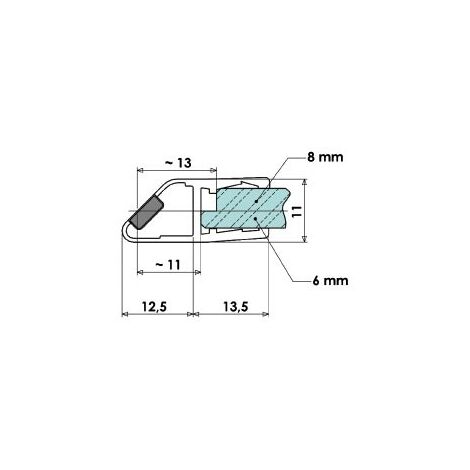 Joint Magnétique Profilé Grand K – 2000 Mm Avec Bande Magnétique – Couleur : Blanc (joint Pour Réfrigérateur