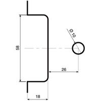 Lot de 4 Pattes de fixation de pour miroir 50816L [ref. Adler