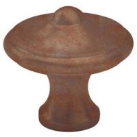 Bouton lyonnais fer rouillé - Diamètre : 30 mm - Hauteur : 30 mm - Décor : Rouillé ciré - DUBOIS