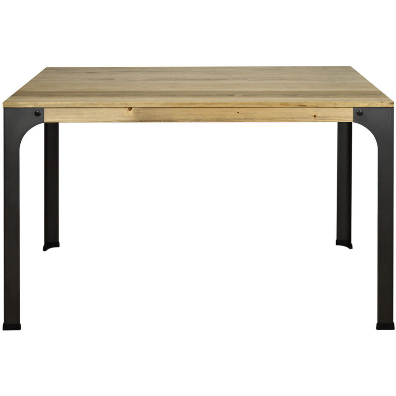 Mesa Bristol Estudio estilo industrial vintage 59x115cm 75cm altura madera maciza y patas de acero comedor 115x59x75cm en pino acabado escritorio ds muebles 59x115x75 59x115x75h